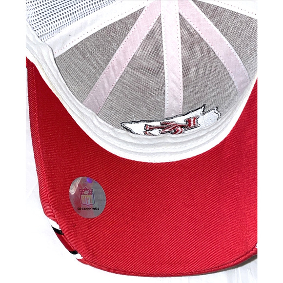 Vintage Trucker Hat NFL Kansas City Chiefs Snap Back Cap Mesh Bangladesh Red - Picture 7 of 10